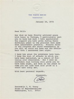Richard Nixon Signed 1973 Letter
